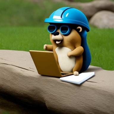 Go Blue Gopher, a quantitative analyst gopher, thinking