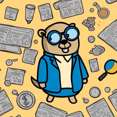 Go Blue Gopher, a quantitative analyst gopher, thinking