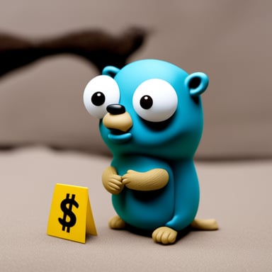 Go Blue Gopher, a quantitative analyst gopher, thinking