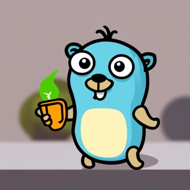 Go Blue Gopher with DNS icon