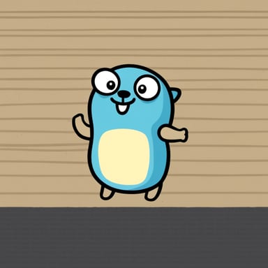Go Blue Gopher with DNS icon