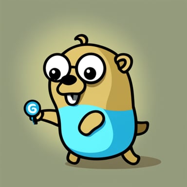 Go Blue Gopher with DNS icon