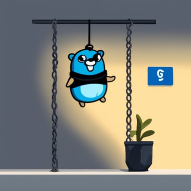Go Blue Gopher as the character within a hangman-style setup.