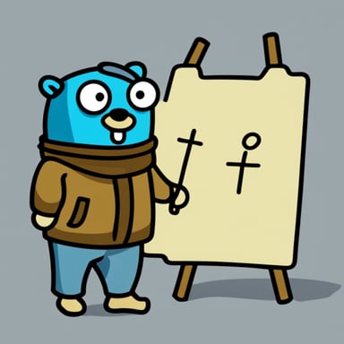 Go Blue Gopher as the character in a hangman setup.