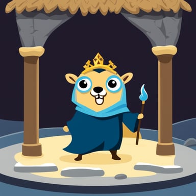 Go Blue Gopher as Merlin in Camelot.