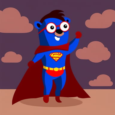 Go Blue Gopher as Superman.