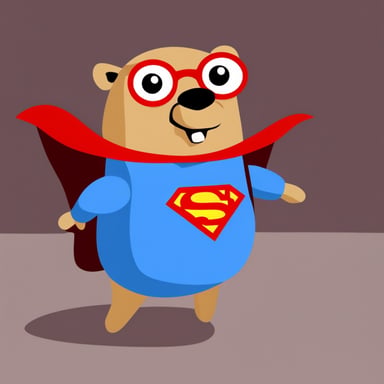 Go Blue Gopher as Superman.