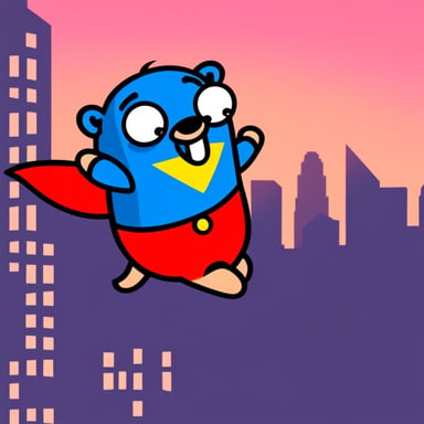 Go Blue Gopher as Superman.