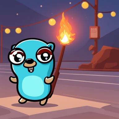 Angry Go Blue Gopher attacks HTTP requests.