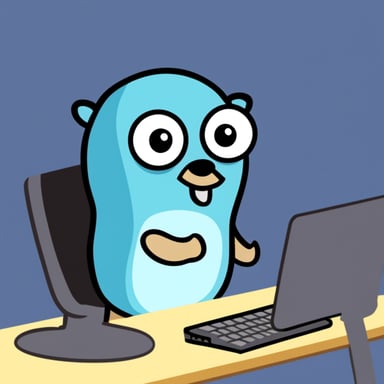 Go Blue Gopher uses computer.