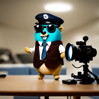 Go Blue Gopher took on the role of a movie director, bringing unique vision and creativity to the film set.
