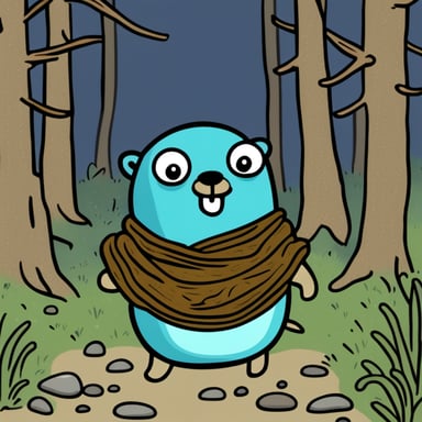 Go blue gopher in the wilderness