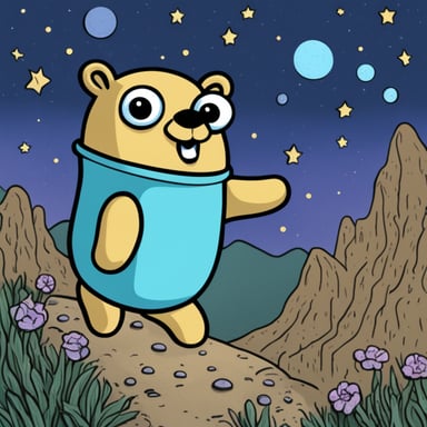 Go Blue Gopher explores the stars!