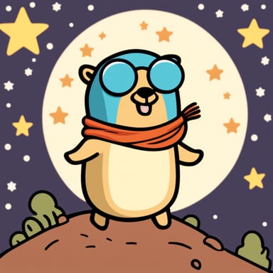 Go Blue Gopher explores the stars!