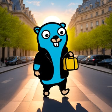 Go Blue Gopher in Paris