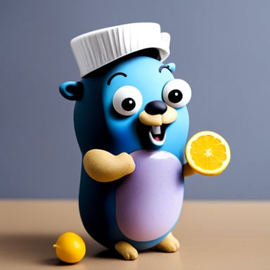 Go blue gopher enjoyed a refreshing blueberry smoothie.