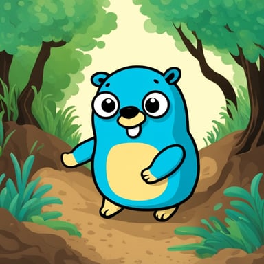 Go Blue Gopher found a hill of soft, fresh earth to play on, cheerfully digging tunnels and making new paths.