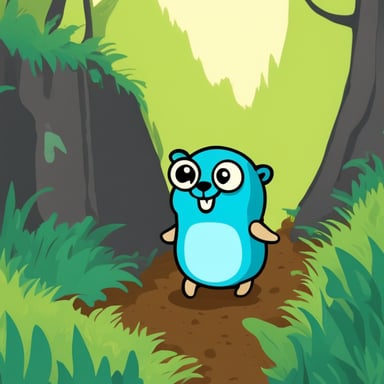 Go Blue Gopher found a hill of soft, fresh earth to play on, cheerfully digging tunnels and making new paths.