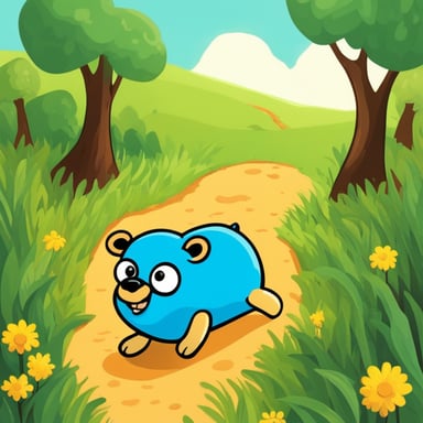 Go Blue Gopher found a hill of soft, fresh earth to play on, cheerfully digging tunnels and making new paths.