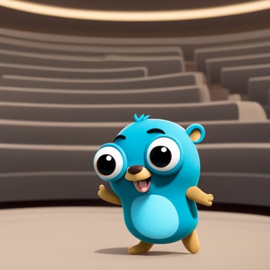 Go blue gopher as a movie star in a fun, family-friendly animated adventure, bringing joy and laughter to audiences of all ages.