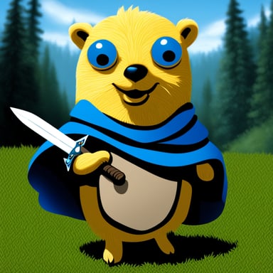 Go blue gopher with Frodo's sword shining.