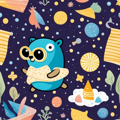 Go Blue Gopher at the craft table, working on a beautiful project with colorful papers and glitters, creating something magical and inspiring.