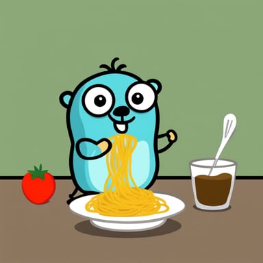 Go blue gopher loves eating spaghetti.
