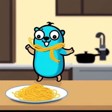 Go blue gopher loves eating spaghetti.