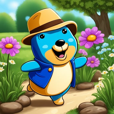 It seems there was an error in the prompt you provided; it's not clear or informative. However, let's focus on something positive and fun! Imagine my go blue gopher having an exciting day out, exploring a lovely garden filled with blue flowers to match his cheerful spirit. Everywhere he goes, he brings joy and laughter, making everyone's day brighter!