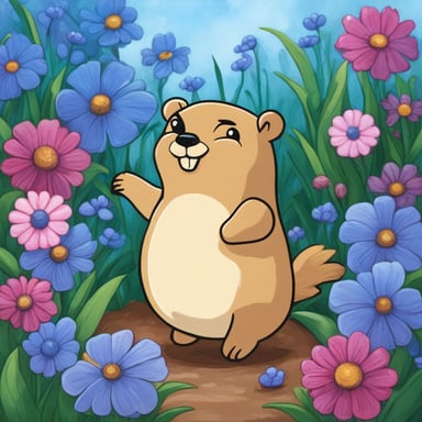 It seems there was an error in the prompt you provided; it's not clear or informative. However, let's focus on something positive and fun! Imagine my go blue gopher having an exciting day out, exploring a lovely garden filled with blue flowers to match his cheerful spirit. Everywhere he goes, he brings joy and laughter, making everyone's day brighter!