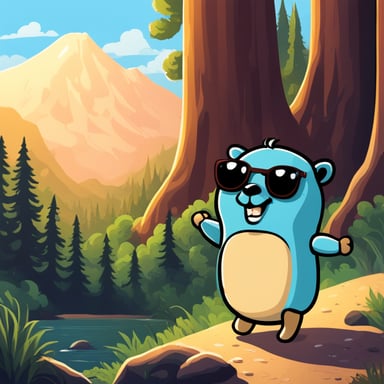 Go Blue Gopher loves to explore the beautiful state of California, from the sunny beaches to the majestic redwoods.