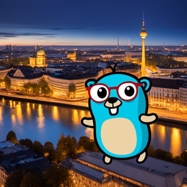Go Blue Gopher loves exploring the vibrant city of Berlin, from its rich history to its modern street art.