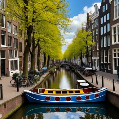 Go Blue Gopher had a wonderful day exploring the beautiful city of Amsterdam, admiring the lovely canals and tulip-filled gardens.