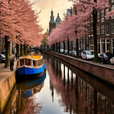 Go Blue Gopher had a wonderful day exploring the beautiful city of Amsterdam, admiring the lovely canals and tulip-filled gardens.