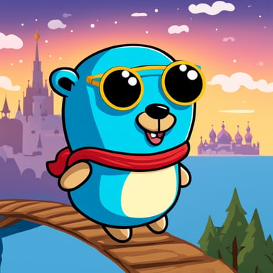 Go blue gopher had an exciting adventure exploring the beautiful landscapes of Russia, from the stunning architecture in Moscow to the serene countryside. Everywhere he went, his cheerful spirit and love for exploration made the journey unforgettable.