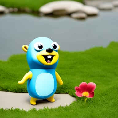 Go Blue Gopher that looks like Teletubbies.