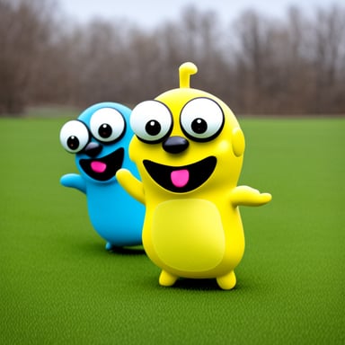 Go Blue Gopher that looks like Teletubbies.