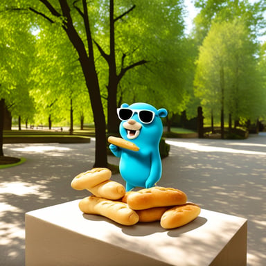 In France, Go Blue Gopher enjoys eating baguette.