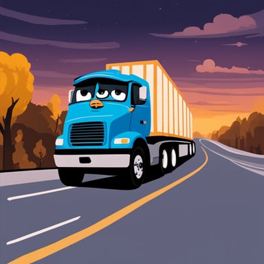 Go Blue Gopher as a truck driver navigated the highways with skill and dedication, always ensuring his deliveries were on time.