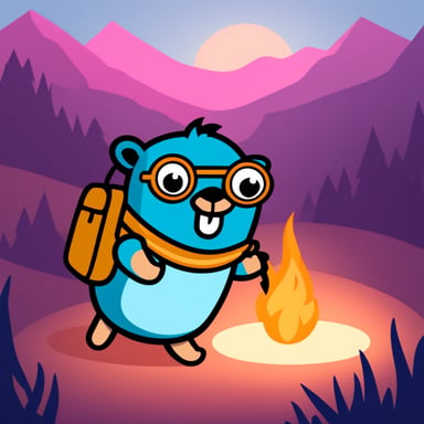 Let's go on an adventure with go blue gopher.
