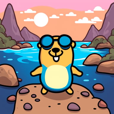 Let's go on an adventure with go blue gopher.