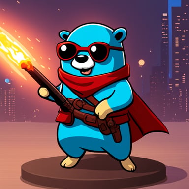 Go Blue Gopher as an agent from a secret ninja organization.