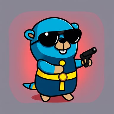 Go Blue Gopher as an agent from a secret ninja organization.