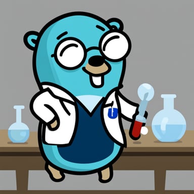 Go Blue Gopher as a doctor.