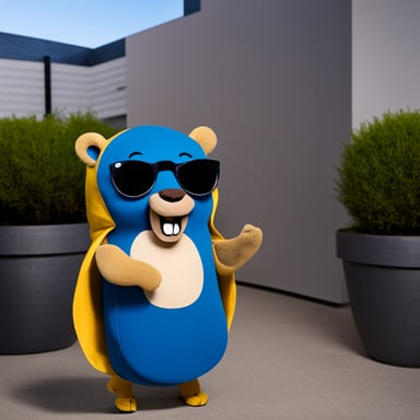 Inside a Go Blue Gopher costume.