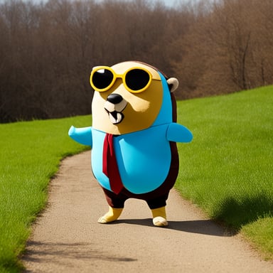 Inside a Go Blue Gopher costume.