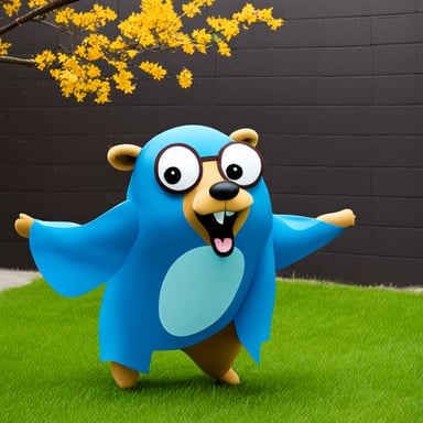 Inside a Go Blue Gopher costume.