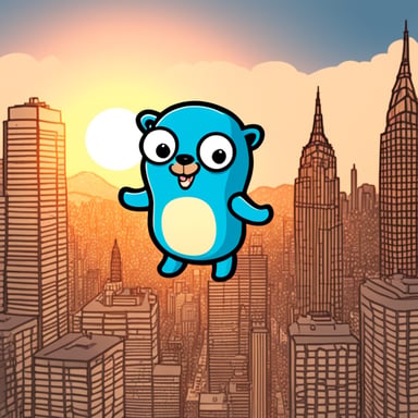 Go Blue Gopher adventures in the city, manga style!