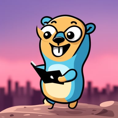 The Go Blue Gopher is sending a modern email filled with happiness.