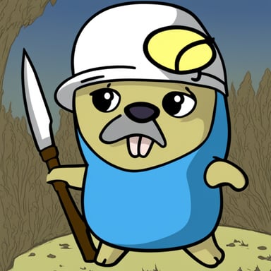 Go Blue Gopher as a Berserk manga-style character.